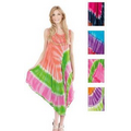 Indian Tie Dye Dress with Sectional Pattern